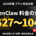OpenClaw 料金完全ガイド｜TCO・競合比較【2026】