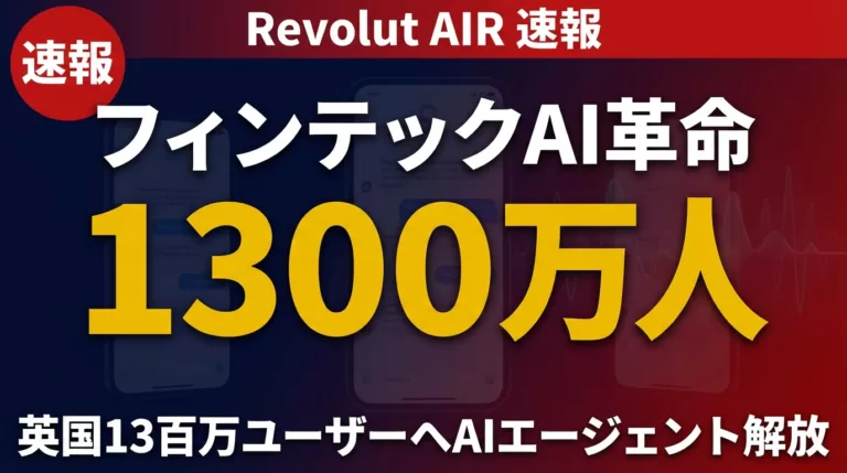 【2026年4月速報】Revolut AIR｜フィンテック×AI