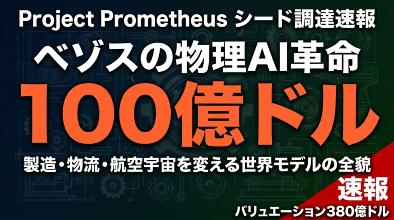 【2026年5月】Prometheus 100億ドル調達｜物理AI市場の全貌