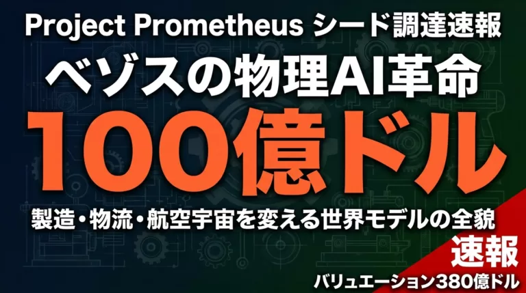 【2026年5月】Prometheus 100億ドル調達｜物理AI市場の全貌