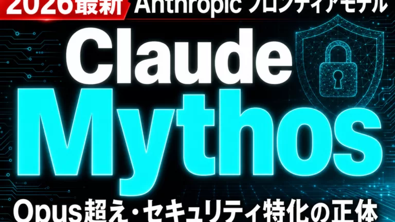 Claude Mythos完全解説 Opus超えのフロンティアモデル 2026
