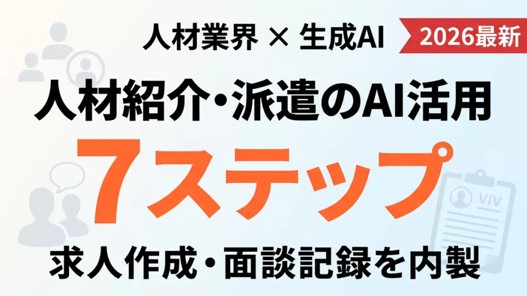 人材紹介・派遣のAI活用 サムネイル