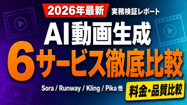 AI動画生成 6サービス徹底比較 サムネ