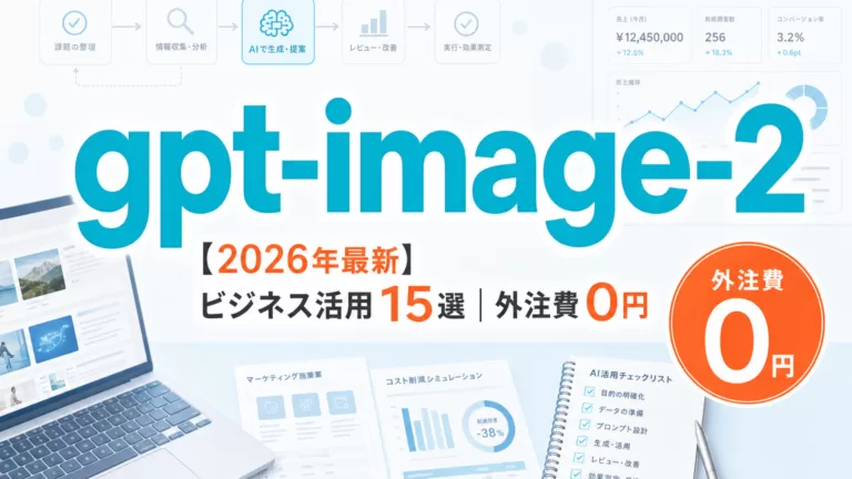【2026年最新】gpt-image-2ビジネス活用15選|外注費0円 サムネイル