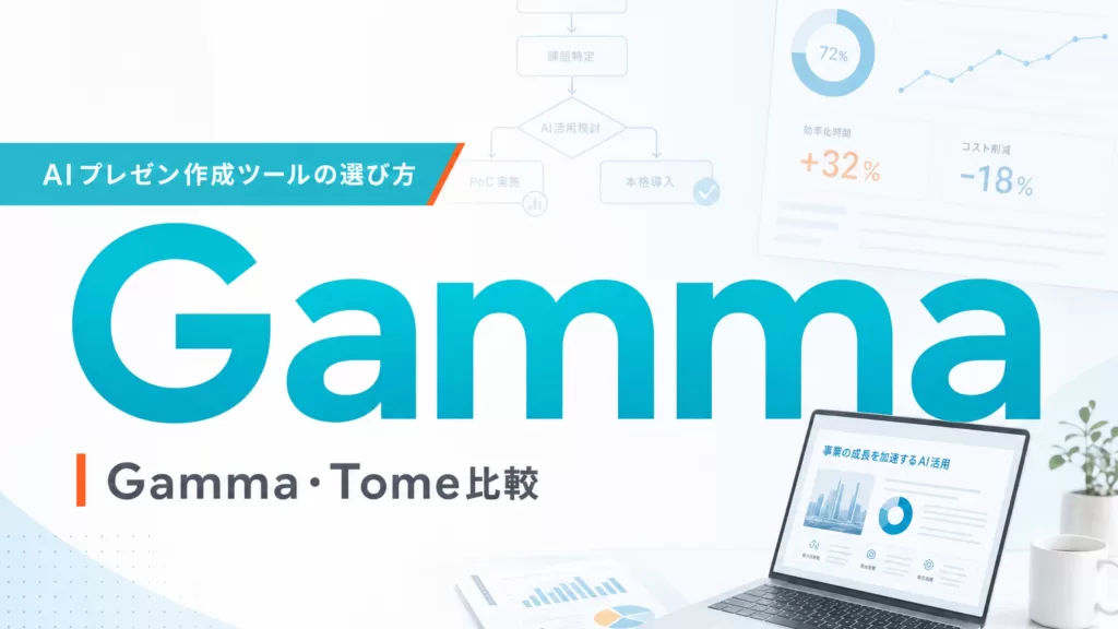 AIプレゼン作成ツールの選び方|Gamma・Tome比較 サムネイル