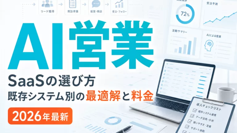 AI営業支援SaaSの選び方｜既存システム別の最適解と料金【2026年最新】 サムネイル