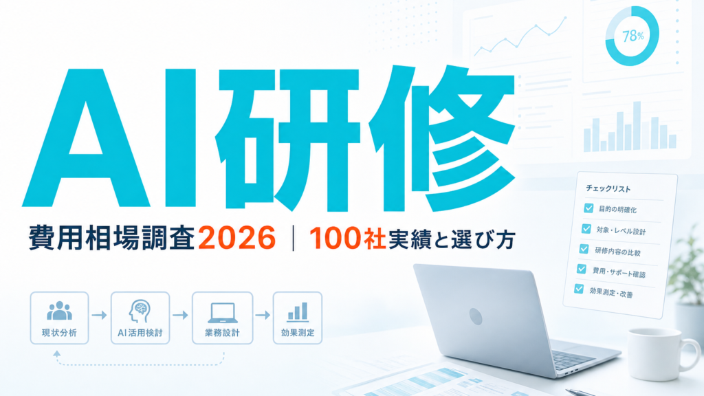 中小企業AI研修費用相場調査2026|100社実績と選び方 サムネイル