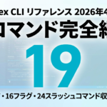 【2026年4月】Codex CLI完全リファレンス｜コマンド・オプション全網羅