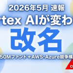 【2026年5月】Gemini AIエージェント基盤｜Vertex AIから改名