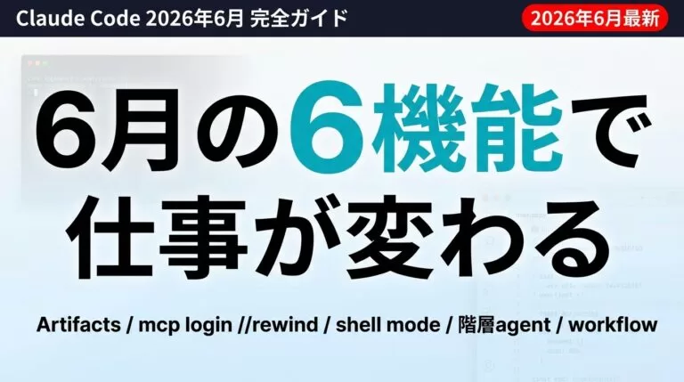 【2026年6月】Claude Code新機能6選を業務で使い倒す完全ガイド