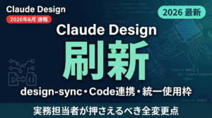 【速報6月】Claude Design刷新｜Claude Code連携機能の全貌