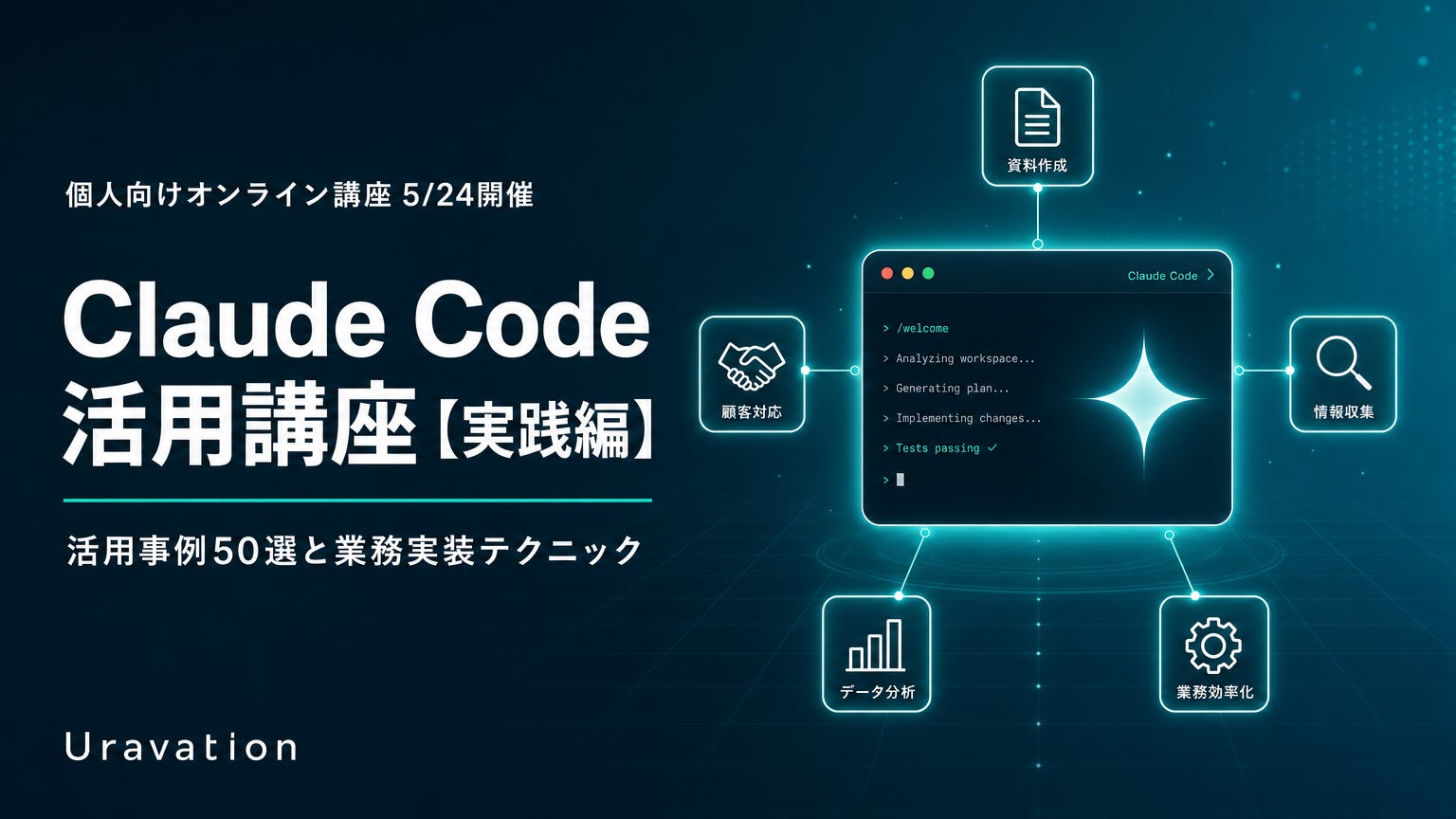 Uravation、Claude Code活用講座【実践編】を5月24日オンライン開催。活用事例50選を解説｜株式会社Uravation