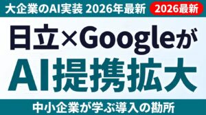 日立×Google CloudがAIで協業拡大｜大企業の現場AI実装に中小企業が学ぶこと