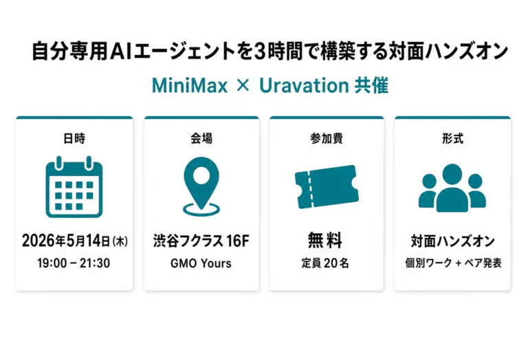 MiniMax社・Hailuo AIと共催ハンズオンイベントを開催