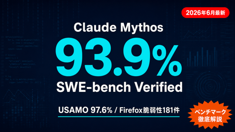 【2026最新】Claude Mythosベンチマーク3軸で業務インパクト解説