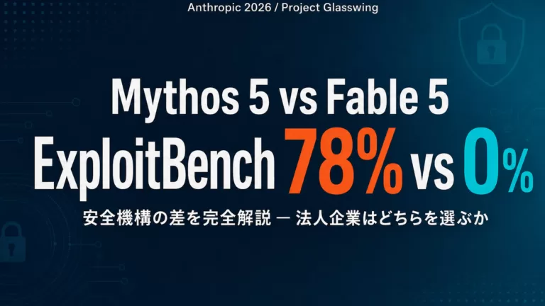 Mythos 5 vs Fable 5｜安全機構を完全比較【2026年6月】