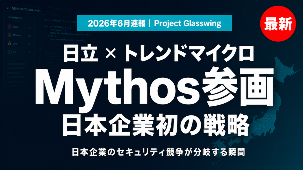【2026年6月最新】日立・トレンドマイクロがMythos参画