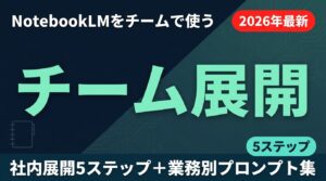 NotebookLMをチームで活用する方法 2026年最新ガイド