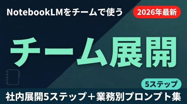 NotebookLMをチームで活用する方法 2026年最新ガイド