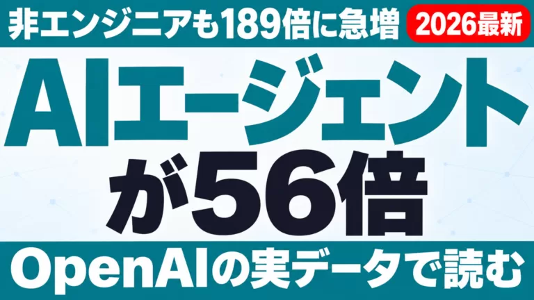 OpenAI実データ：AIエージェントが56倍・非エンジニアも189倍に急増