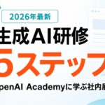 生成AI研修カリキュラム OpenAI Academyに学ぶ社内展開5ステップ