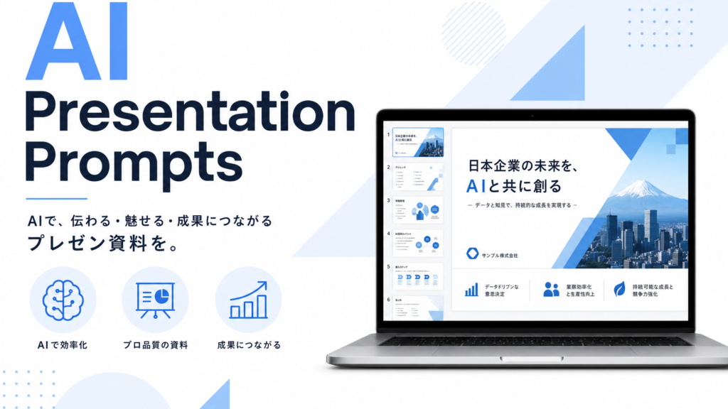 生成AIでプレゼン資料を3倍速く作るプロンプト5選