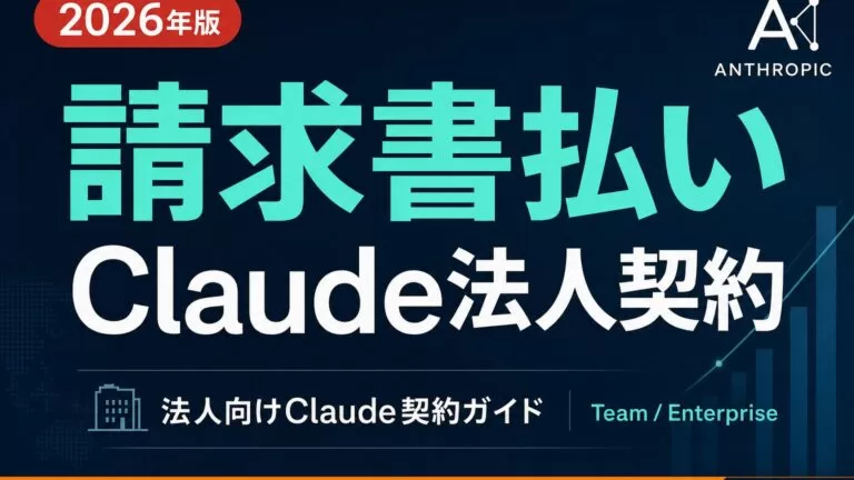 【2026年最新】Claude法人契約ガイド｜Team/Enterprise・請求書払い・インボイス対応を完全解説