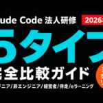 Claude Code法人研修の選び方｜5タイプ比較【2026年最新】