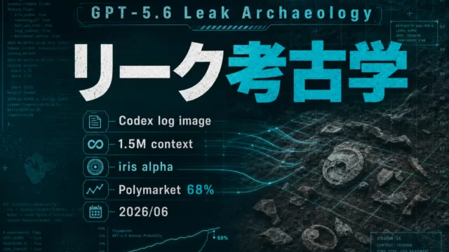 GPT-5.6のリーク検証｜1.5Mコンテキストの正体【2026年6月】
