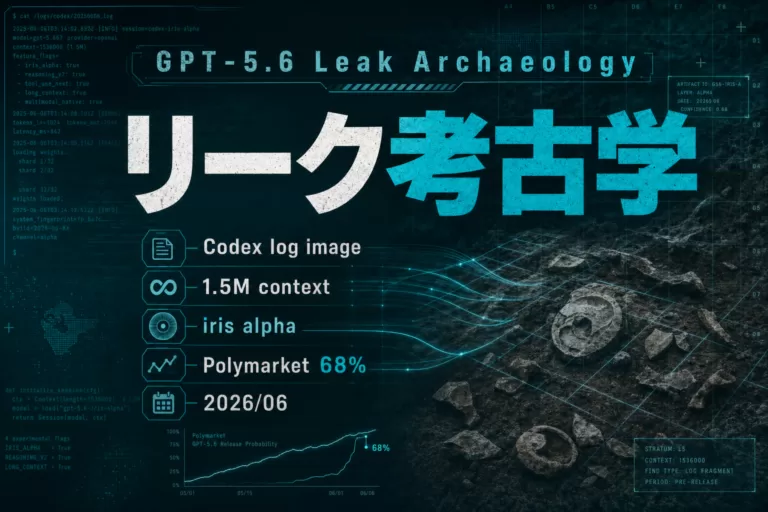 GPT-5.6のリーク検証｜1.5Mコンテキストの正体【2026年6月】