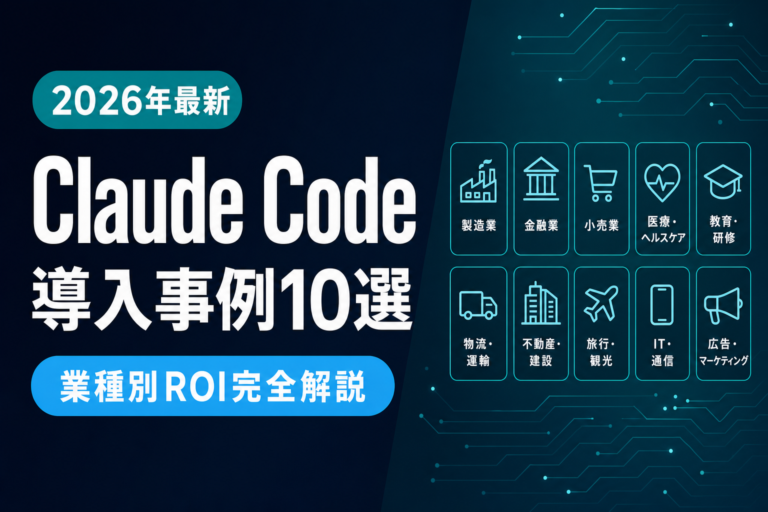 【2026年最新】Claude Code 導入事例10選｜日本企業の実装パターン別ROI完全解説