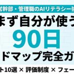 【2026年最新】経営幹部・管理職のAIリテラシー強化 完全ガイド｜率先垂範から評価制度まで90日ロードマップ