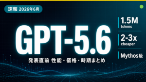 GPT-5.6 発表直前 性能・価格・時期まとめ