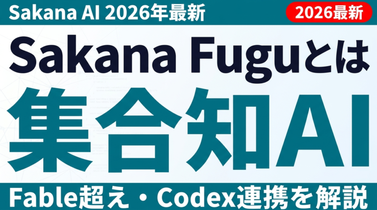 Sakana Fuguとは｜複数AIを束ねる集合知でFable超え・Codex連携を解説【2026年最新】