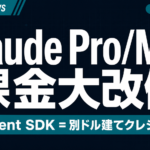 【速報・2026年6月6日】Anthropic Pro/Max 課金大改修─6月15日からAgent SDKは別クレジットへ
