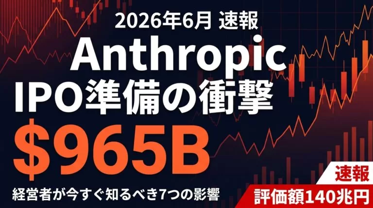 【2026年6月版】Anthropic IPO準備＋$965B 評価で何が変わる｜経営者向け影響7分析