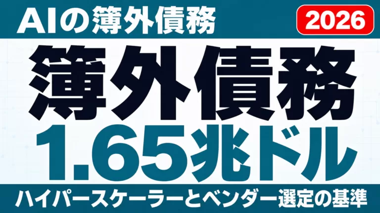 AIの簿外債務1.65兆ドル｜ハイパースケーラーと選定基準【2026】