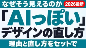 AIデザインが「AIっぽい」と言われる理由と直し方