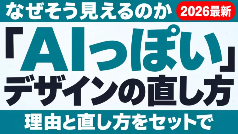 AIデザインが「AIっぽい」と言われる理由と直し方