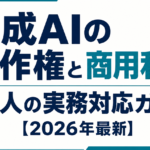 生成AIの著作権と商用利用｜法人の実務対応ガイド【2026年最新】