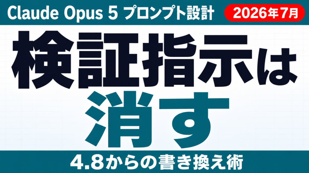 Claude Opus 5 プロンプト書き換え術【2026年7月】