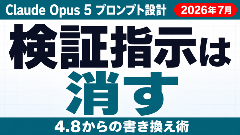 Claude Opus 5 プロンプト書き換え術【2026年7月】