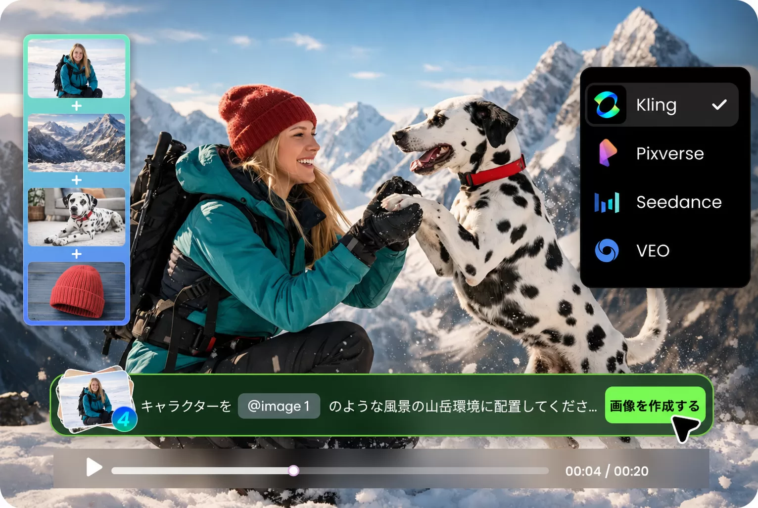 HitPaw VikPea — AI動画生成・高画質化ツールの操作画面