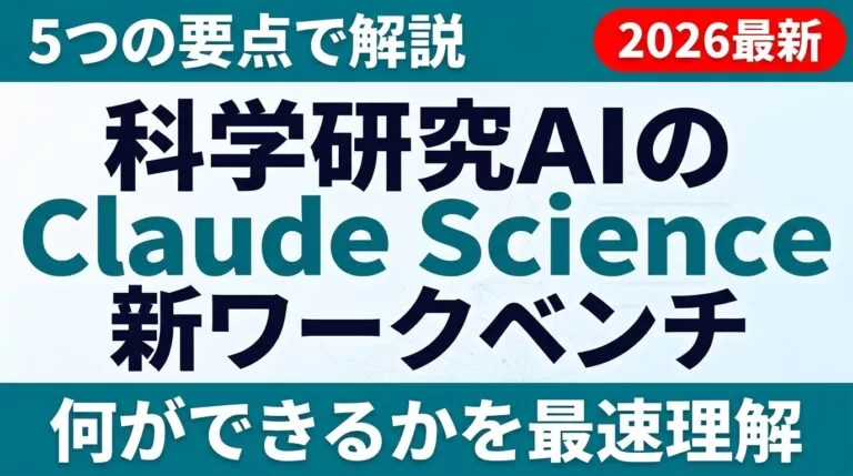 【2026年最新】Claude Science解説｜5つの要点