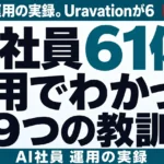 【2026年8月】AI社員61体の運用でわかった9つの教訓