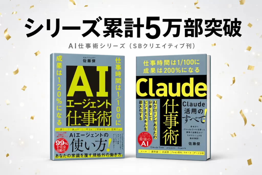 AI仕事術関連書籍の発行部数が累計50,000部を突破