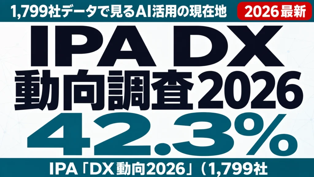 IPA DX動向調査2026｜1,799社データで見るAI活用の現在地