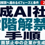 生成AI社内解禁の手順｜禁止から段階解禁へ進める4フェーズと条件