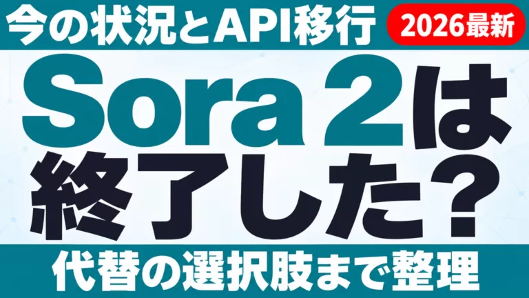 Sora 2は終了した？今の状況・API移行・代替まとめ
