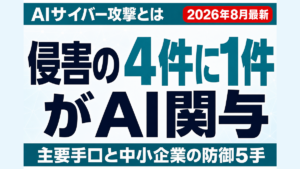AIサイバー攻撃とは｜2026年8月時点の動向と中小企業の防御5手